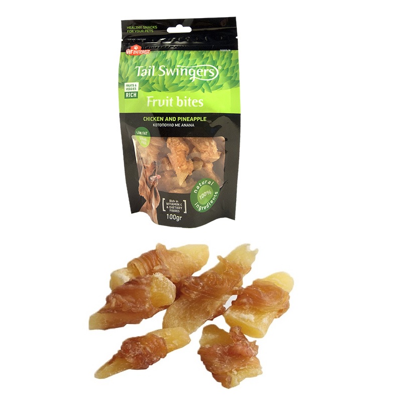Pet Interest Pineapple Bites with Chicken /лакомство за куче парченце ананас увита в пилешко филе/-100гр Pet Interest Pineapple Bites with Chicken /лакомство за куче парченце ананас увита в пилешко филе/-100гр