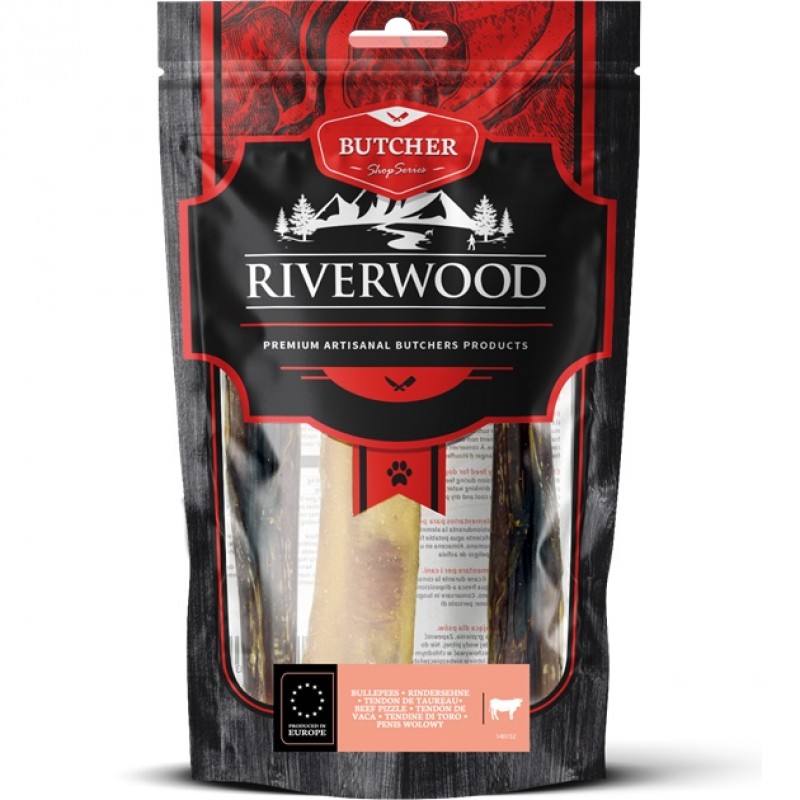 Riverwood Butcher Bull Pizzle /Сушени Лакомства За Куче Пенис От Бик 12см/-3бр