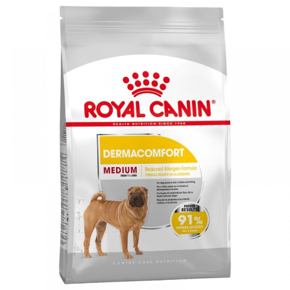Royal Canin Medium Dermacomfort /Храна За Израснали Кучета Средни Породи Склонни Към Кожни Възпаления И Сърбежи/-12кг Royal Canin Medium Dermacomfort /Храна За Израснали Кучета Средни Породи Склонни Към Кожни Възпаления И Сърбежи/-12кг