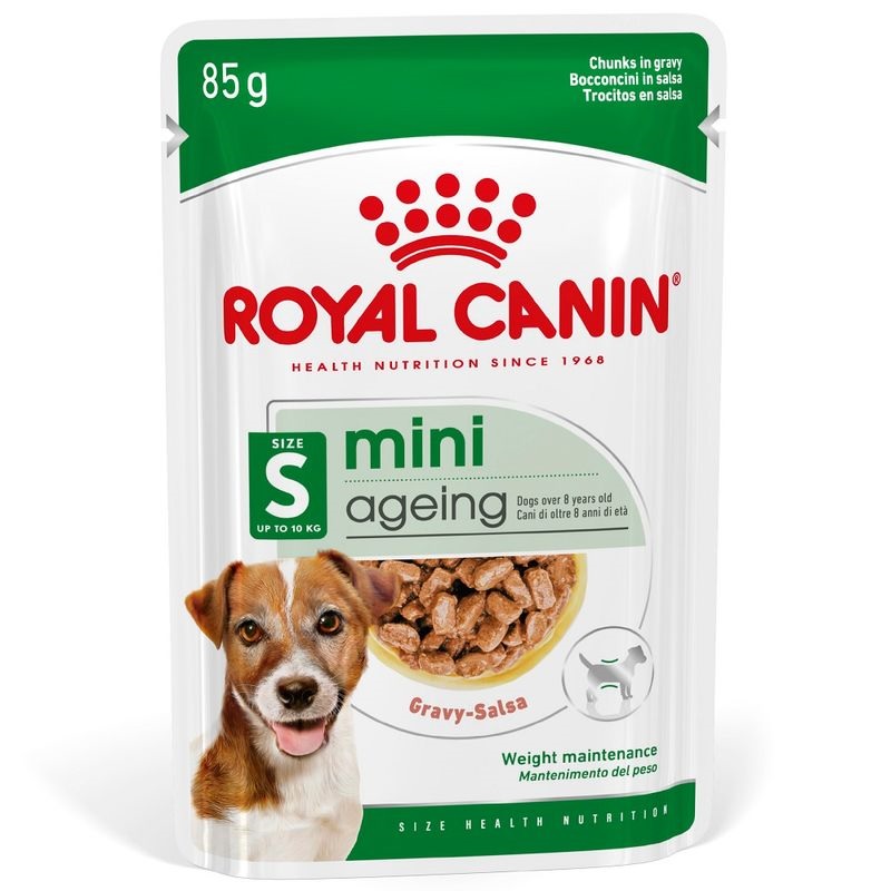 Royal Canin Mini Ageing Chunks In Gravy Pouches /Храна За Възрастни Кучета Дребни Породи/-12x85гр Royal Canin Mini Ageing Chunks In Gravy Pouches /Храна За Възрастни Кучета Дребни Породи/-12x85гр