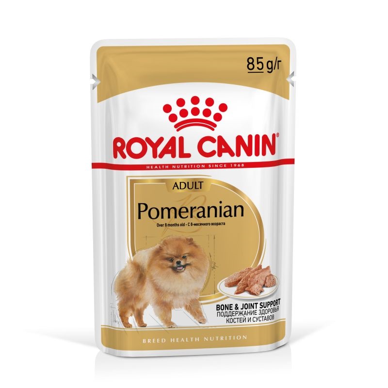 Royal Canin Pomeranian Adult Loaf In Sauce Pouches /Храна За Израснали Кучета Порода Померан/-12x85гр Royal Canin Pomeranian Adult Loaf In Sauce Pouches /Храна За Израснали Кучета Порода Померан/-12x85гр