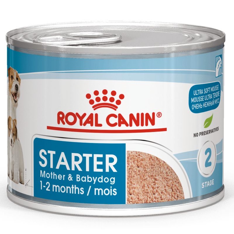 Royal Canin Starter Mousse /Храна За Отбиване На Кученца И За Бременни И Кърмещи Кучета/-12x195гр Royal Canin Starter Mousse /Храна За Отбиване На Кученца И За Бременни И Кърмещи Кучета/-12x195гр