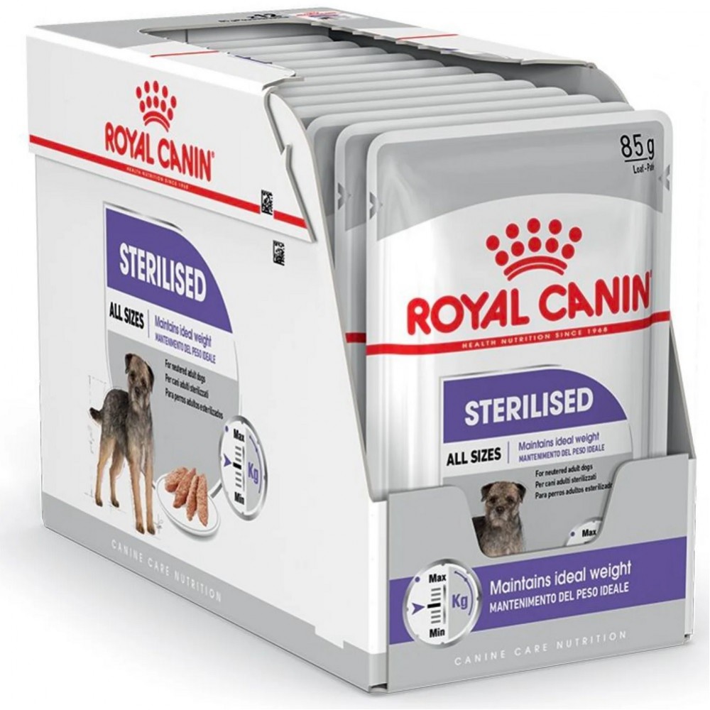 Royal Canin Sterilised All Sizes Loaf In Sauce Pouches /Храна За Израснали Кучета След Кастрация/-12x85гр
