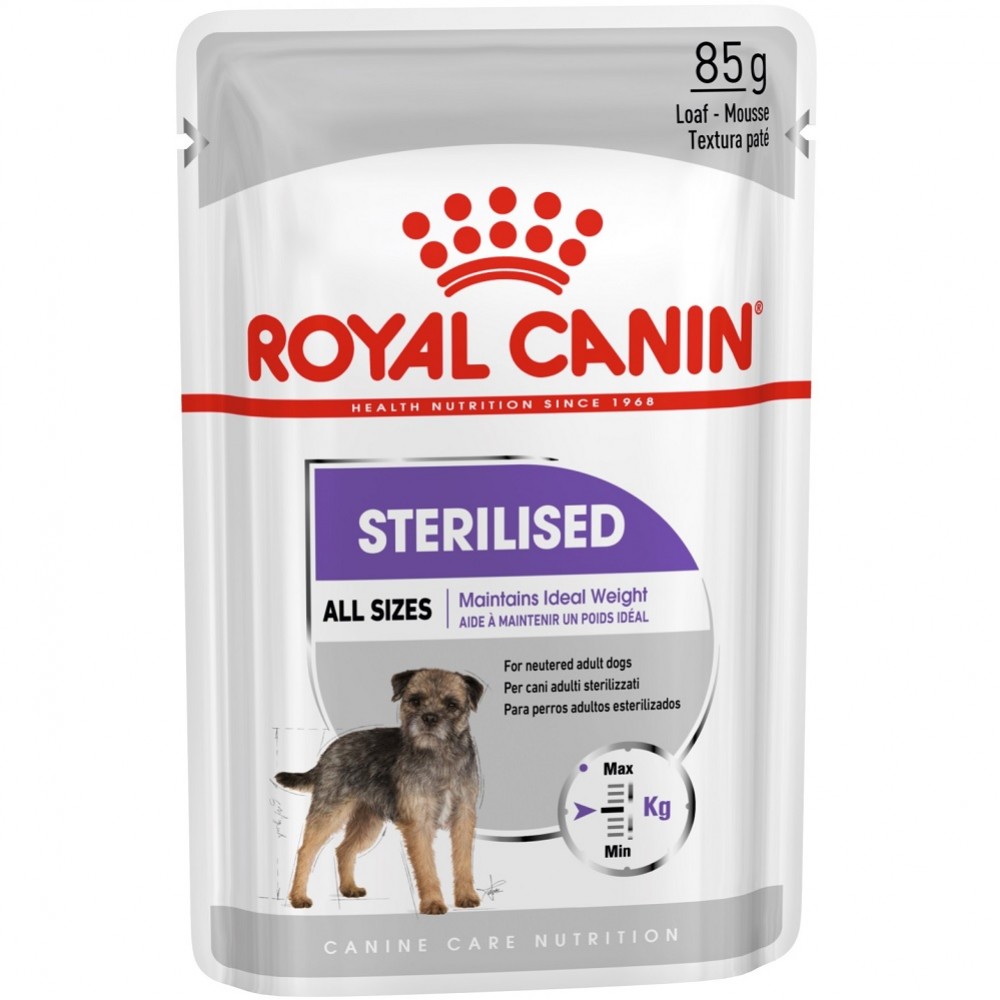 Royal Canin Sterilised All Sizes Loaf In Sauce Pouches /Храна За Израснали Кучета След Кастрация/-12x85гр