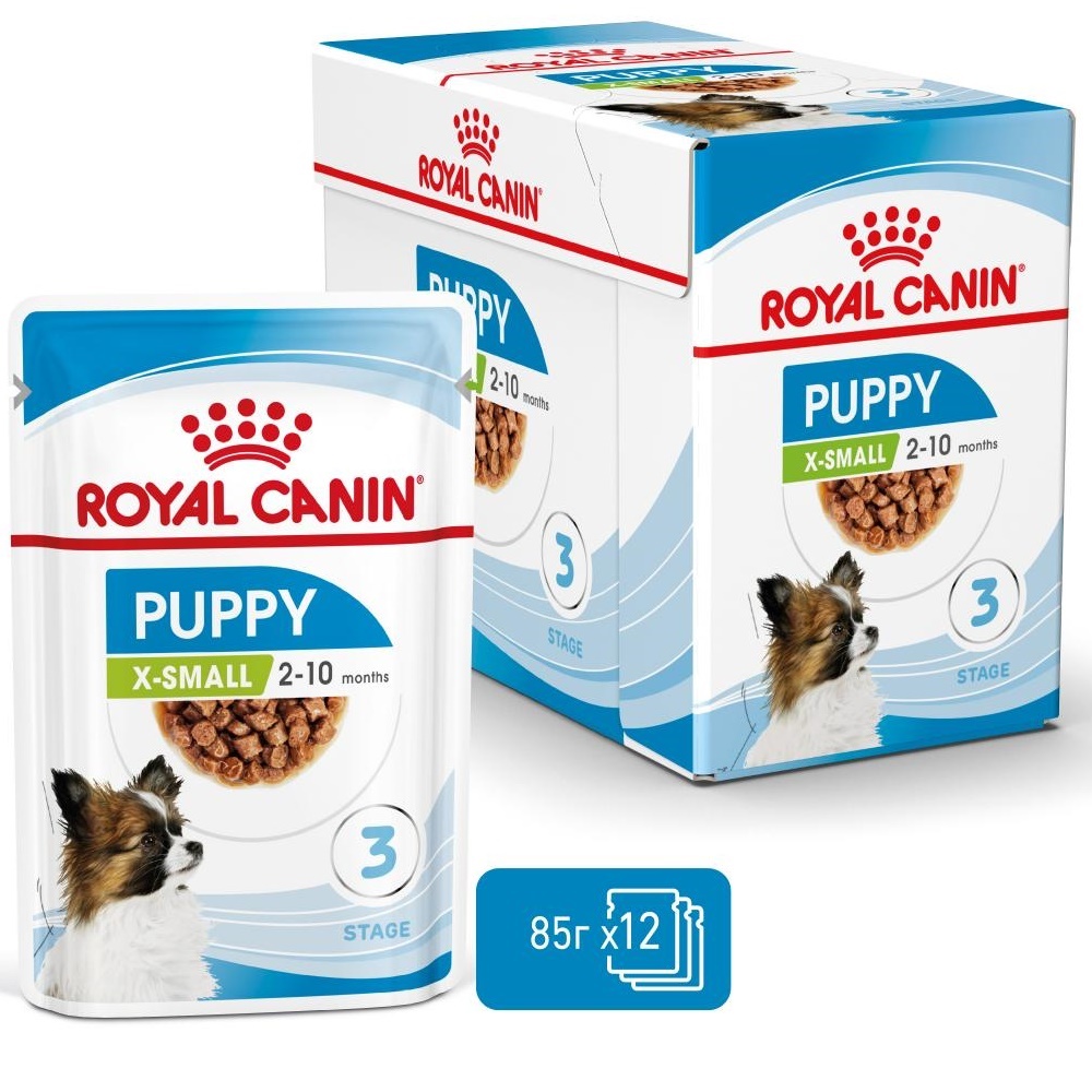Royal Canin X-Small Puppy Chunks In Gravy Pouches /Храна За Подрастващи Кученца Миниатюрни Породи/-12x85гр