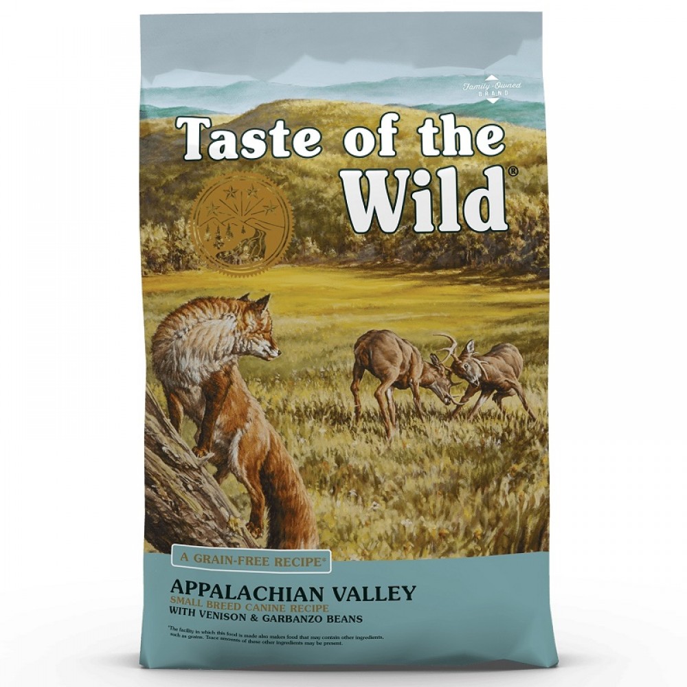 Taste Of The Wild Appalachian Valley Small Breed Canine Recipe With Venison&Garbanzo Beans /Храна За Израснали Кучета Дребни Породи С Месо От Елен И Нахут/-12,2кг