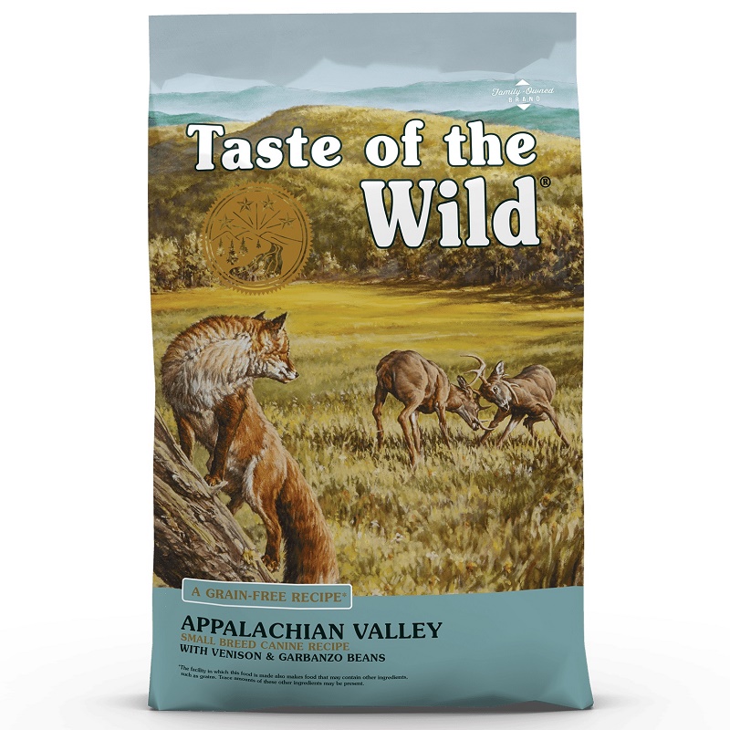 Taste Of The Wild Appalachian Valley Small Breed Canine Recipe With Venison&Garbanzo Beans /Храна За Израснали Кучета Дребни Породи С Месо От Елен И Нахут/-12,2кг