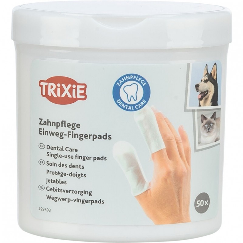 Trixie Dental-Care Single-Use Finger Pads /Напръстник За Почистване На Зъби/-50бр Trixie Dental-Care Single-Use Finger Pads /Напръстник За Почистване На Зъби/-50бр