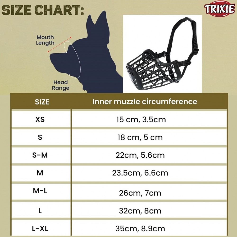 Trixie Muzzle S-M /Пластмасов Намордник За Куче/ Trixie Muzzle S-M /Пластмасов Намордник За Куче/