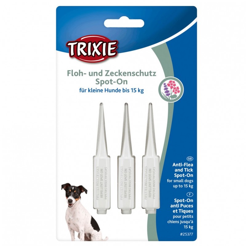Trixie Spot-On Flea And Tick Protection For Small Dogs /Био Противопаразитни Пипети С Репелентно Действие За Кучета Дребни Породи/-3бр Trixie Spot-On Flea And Tick Protection For Small Dogs /Био Противопаразитни Пипети С Репелентно Действие За Кучета Дребни Породи/-3бр