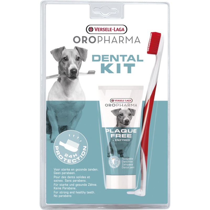 Versele-Laga Oropharma Plaque Free Dental Kit /Четка И Паста За Зъби За Кучета/ Versele-Laga Oropharma Plaque Free Dental Kit /Четка И Паста За Зъби За Кучета/