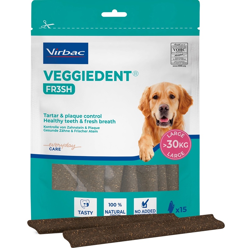 Virbac VEGGIEDENT FR3SH L /Дентални Ламели За Кучета Големи Породи/-15бр Virbac VEGGIEDENT FR3SH L /Дентални Ламели За Кучета Големи Породи/-15бр