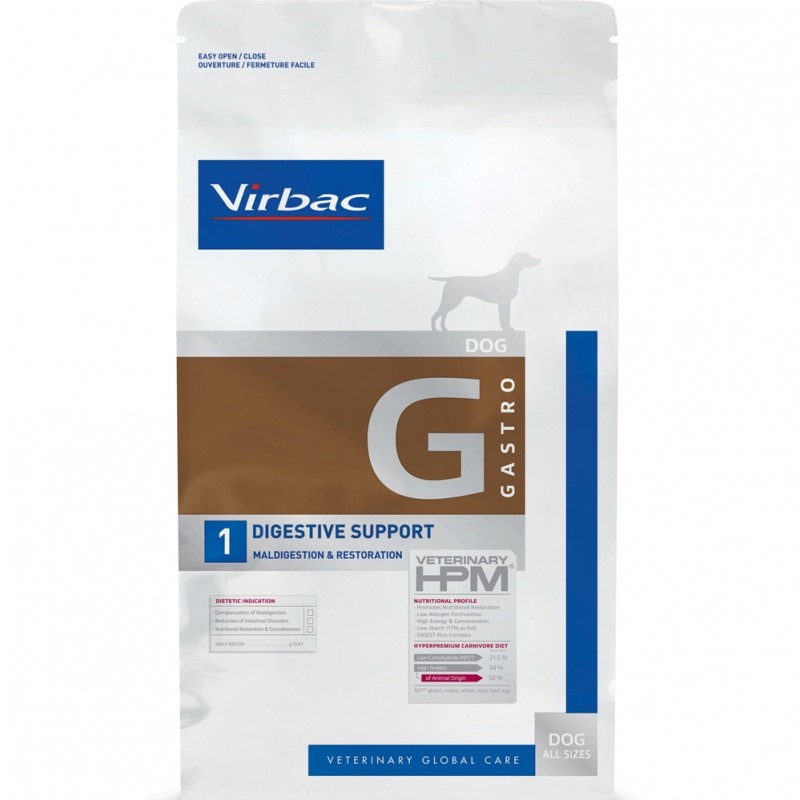 Virbac Veterinary HPM Digestive Support Dog Food G1 /Диета За Кучета С Храносмилателни Нарушения/-3кг Virbac Veterinary HPM Digestive Support Dog Food G1 /Диета За Кучета С Храносмилателни Нарушения/-3кг