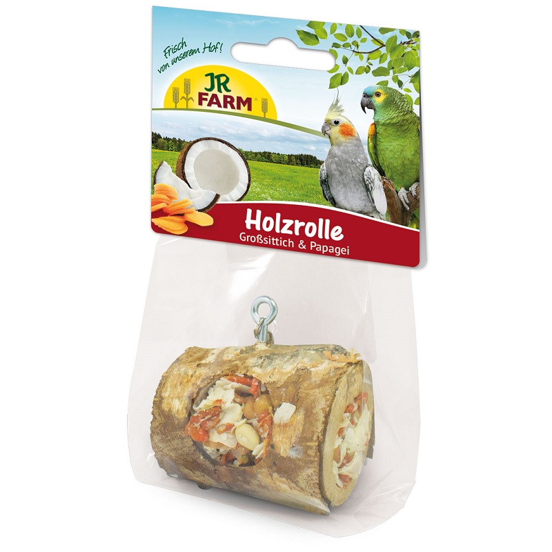 JR Farm Wooden Roll Big Parakeets&Parrots /Лакомство За Средни И Големи Папагали/-150гр JR Farm Wooden Roll Big Parakeets&Parrots /Лакомство За Средни И Големи Папагали/-150гр