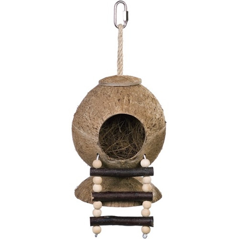 Nobby Coconut House With Ladder /Играчка За Птички И Дребни Животни/-31х11,5см Nobby Coconut House With Ladder /Играчка За Птички И Дребни Животни/-31х11,5см