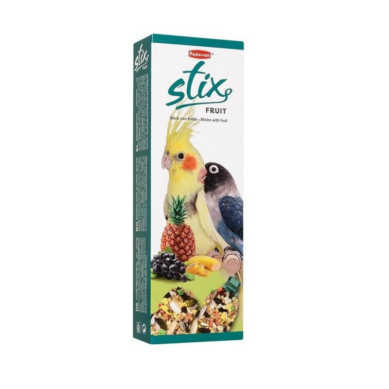 Padovan Sticks Fruit Parakeets /Крекери С Плодове За Средни Папагали 2бр/-100гр Padovan Sticks Fruit Parakeets /Крекери С Плодове За Средни Папагали 2бр/-100гр