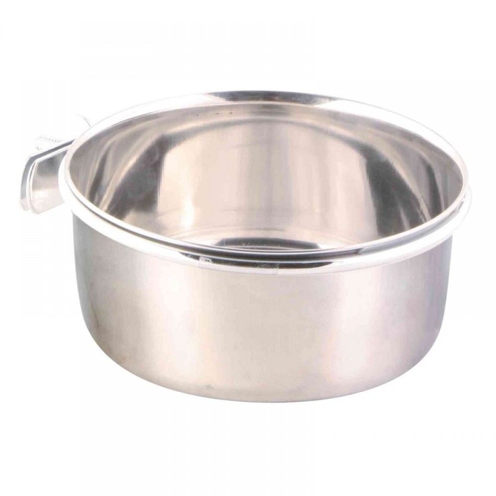 Trixie Stainless Steel Bowl With Holder 600ml /Метална Купичка С Държач 600мл/-Ø12см Trixie Stainless Steel Bowl With Holder 600ml /Метална Купичка С Държач 600мл/-Ø12см