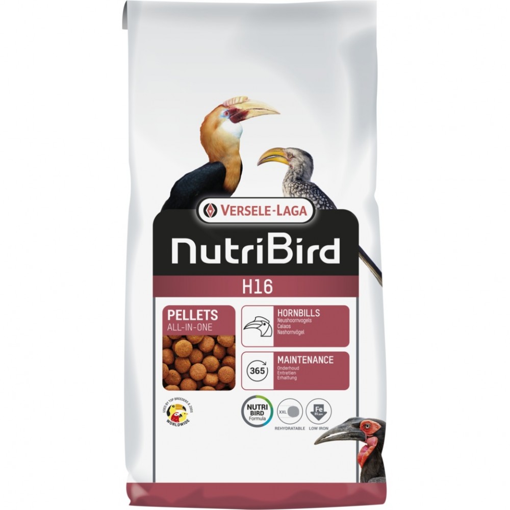 Versele-Laga NutriBird H16 /Пълноценна Екструдирана Храна За Носорогови Птици/-10кг Versele-Laga NutriBird H16 /Пълноценна Екструдирана Храна За Носорогови Птици/-10кг