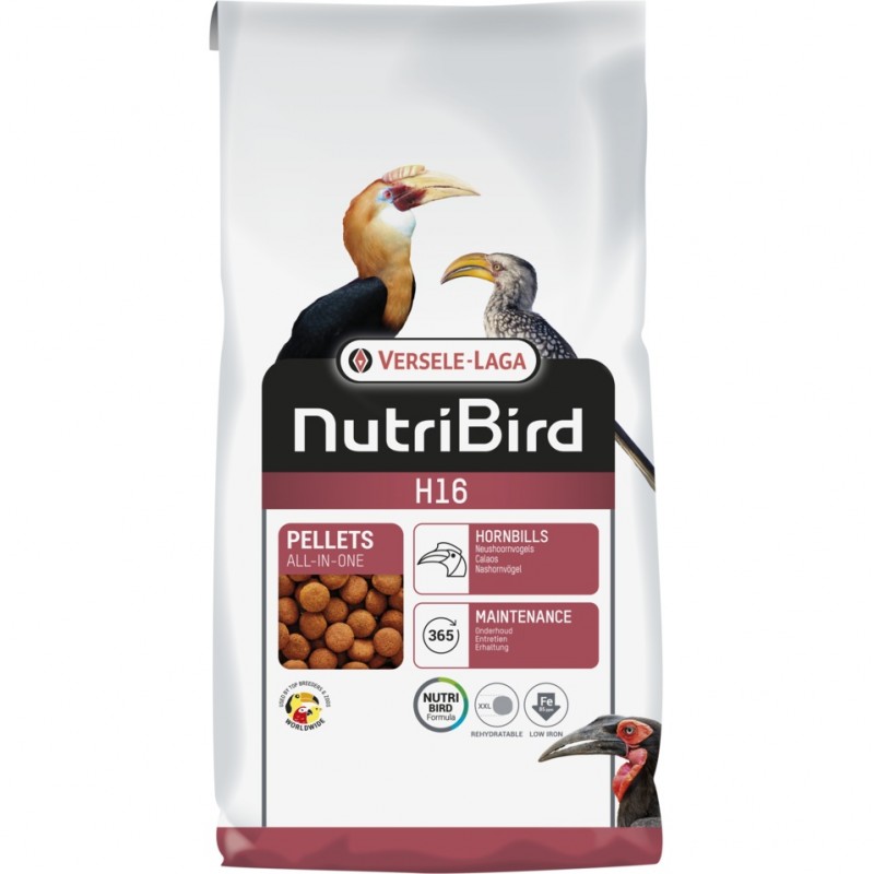 Versele-Laga NutriBird H16 /Пълноценна Екструдирана Храна За Носорогови Птици/-10кг Versele-Laga NutriBird H16 /Пълноценна Екструдирана Храна За Носорогови Птици/-10кг