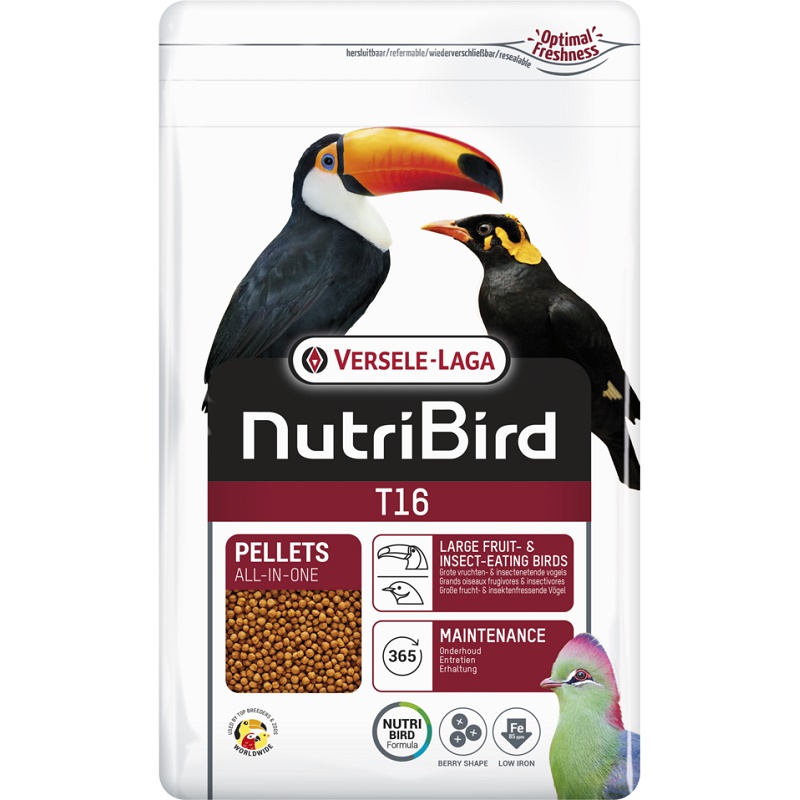 Versele-Laga NutriBird T16 /Пълноценна Екструдирана Храна За Големи Плодоядни Птици/-700гр Versele-Laga NutriBird T16 /Пълноценна Екструдирана Храна За Големи Плодоядни Птици/-700гр