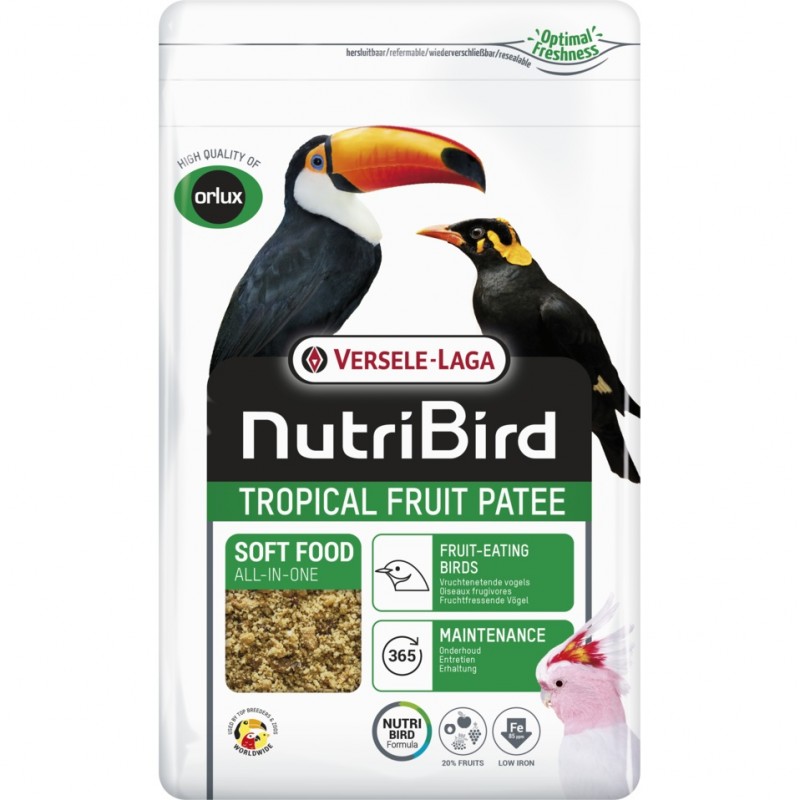 Versele-Laga NutriBird Tropical Fruit Patee /Пълноценна Храна За Плодоядни Птици/-1кг Versele-Laga NutriBird Tropical Fruit Patee /Пълноценна Храна За Плодоядни Птици/-1кг